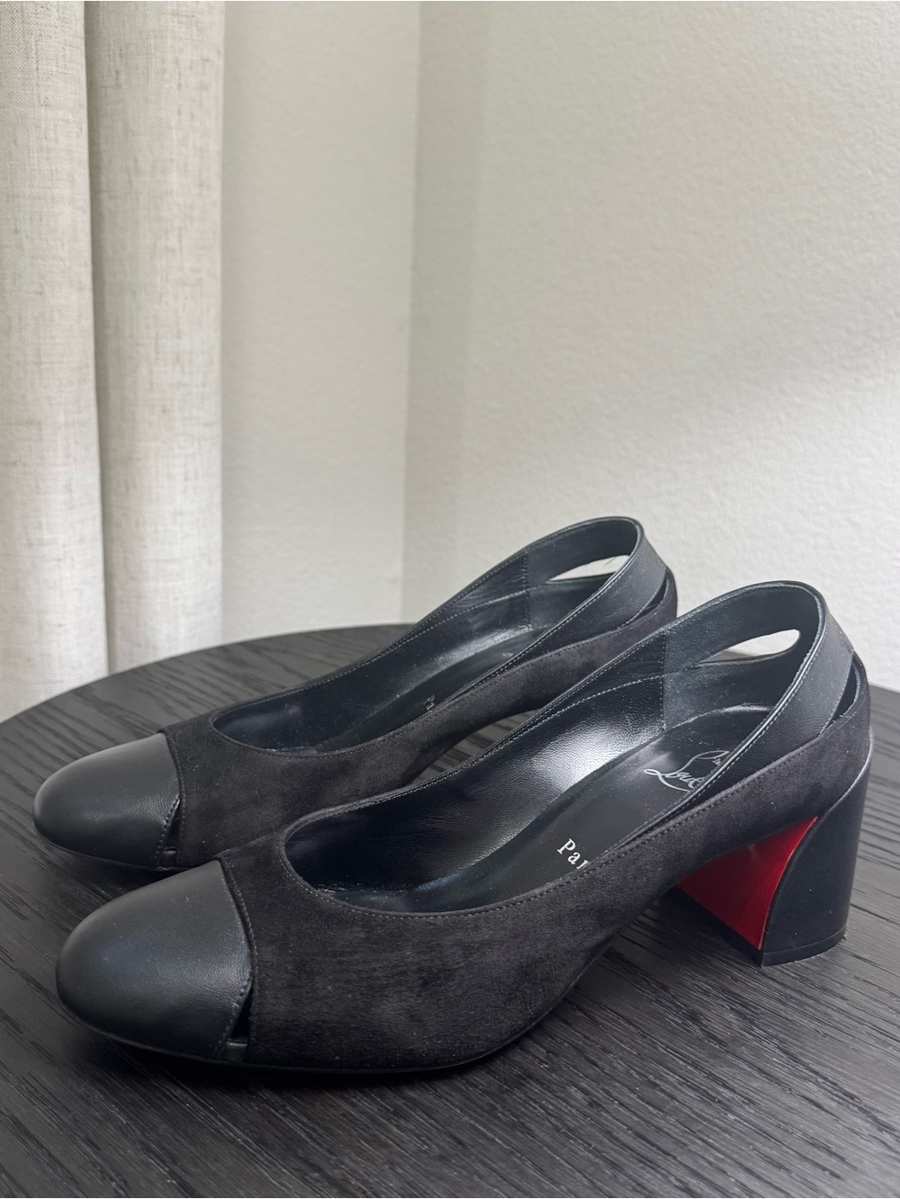 Christian Louboutin Miss Duvette 55 Cap Toe Pumps Black 38